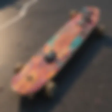 Stylish longboard setup with vibrant colors and designs