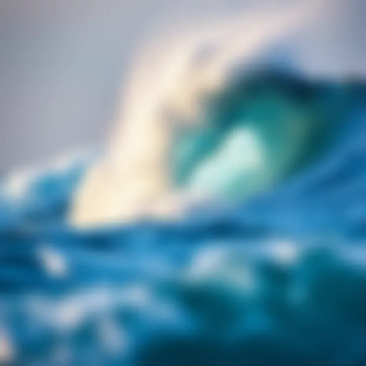 Dynamic ocean waves perfect for surfing