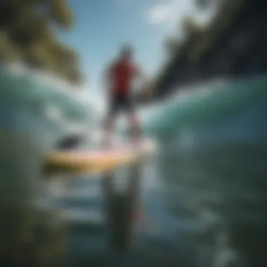 Demonstration of proper paddling technique