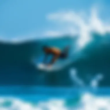 Bodyboarding Trick A bodyboarder performing a trick on a wave