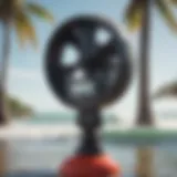 An advanced anemometer used in surf conditions