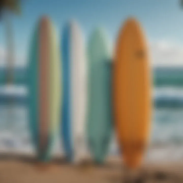 Advanced materials used in modern surfboard design.