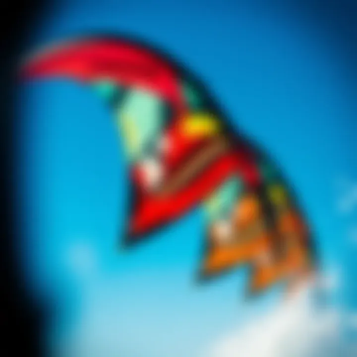 Innovative Technology in Ozone Kites Close-up of innovative Ozone kites showcasing their advanced technology