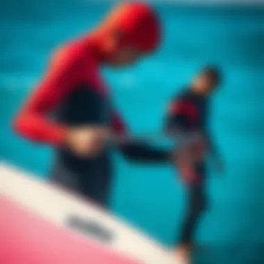 Measuring for the Perfect Wetsuit Fit Surfer measuring for the perfect wetsuit fit