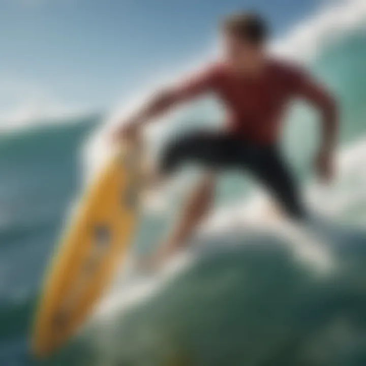 Dynamic action shot showcasing the intensity of surfing