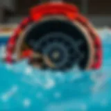 An intricate view of a pool wave maker showcasing its internal mechanism