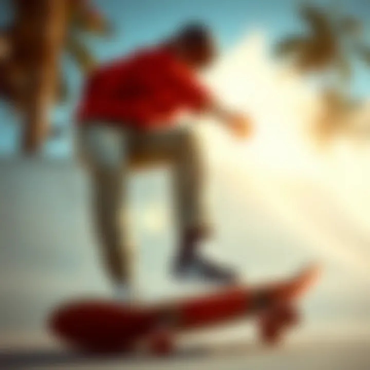 Artistic representation of the connection between skateboarding and design