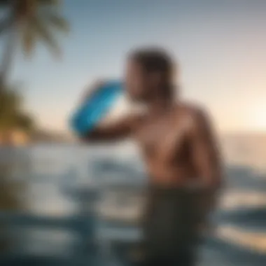 Optimal Hydration Solutions for Athletes Refreshing hydration drink in a natural setting