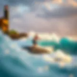 Surfing at breathtaking Red Frog Beach