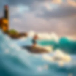 Surfing at breathtaking Red Frog Beach