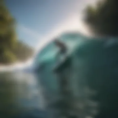 Local surfers riding waves in Puerto Viejo