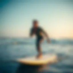 Surfer practicing breathing techniques on the beach