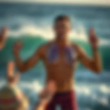 Lung Exercises for Enhanced Performance Illustration of lung exercises for surfers