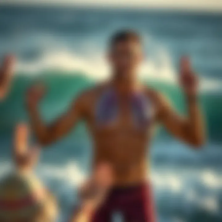 Lung Exercises for Enhanced Performance Illustration of lung exercises for surfers