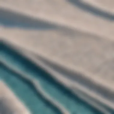 Close-up of the material texture of a surf towel poncho