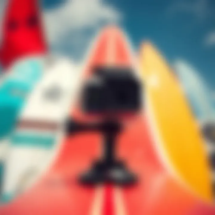 Surfboards Compatible with Go Pro Mount A collection of surfboards compatible with the Go Pro mount