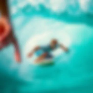 Surfboarding with Confidence Surfer wearing waterproof goggles while catching a wave