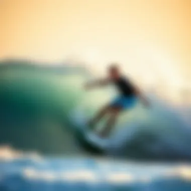 Mastering Techniques on a Fish Board An expert surfer executing a sharp turn on a fish board