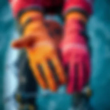 A pair of thermal gloves showcasing innovative material technology