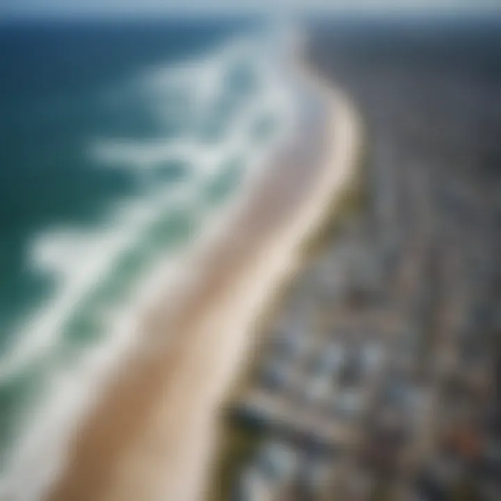 An aerial view of the New Smyrna Beach coastline