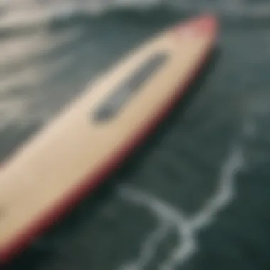 Close-up of high-performance surfboard design