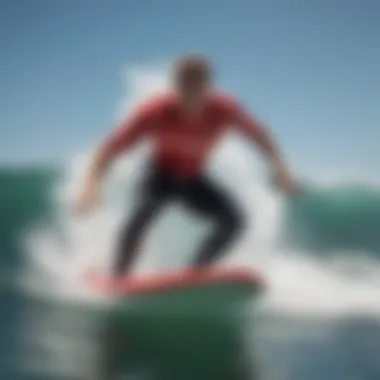 Riding the Waves: The Thrill of Bodyboarding Dynamic bodyboarding action in powerful waves