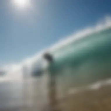 Perfect Waves: The Ideal Bodyboarding Environment A serene beach showcasing ideal bodyboarding conditions