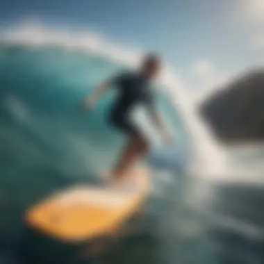 Dynamic Surfing Gameplay Dynamic surfing gameplay screenshot showcasing a virtual wave ride