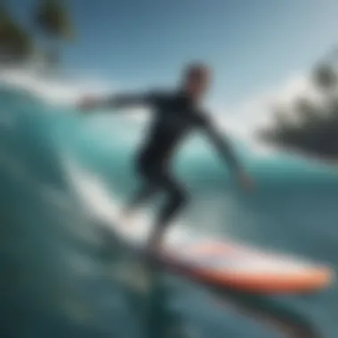 Future of Surfing Games Futuristic concept art depicting the next generation of surfing games