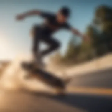 Signature Techniques of Alva Skateboarding An athlete performing a signature Alva skateboard technique