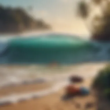 Vibrant Beach Ecosystem Vibrant beach landscape with diverse ecosystems