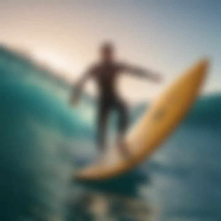 A surfer enjoying the ocean while caring for the environment