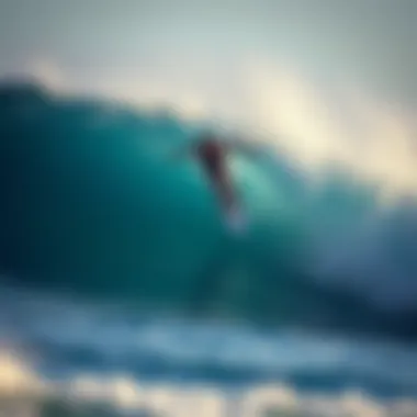 A contemporary surfer executing an intricate maneuver captured on video