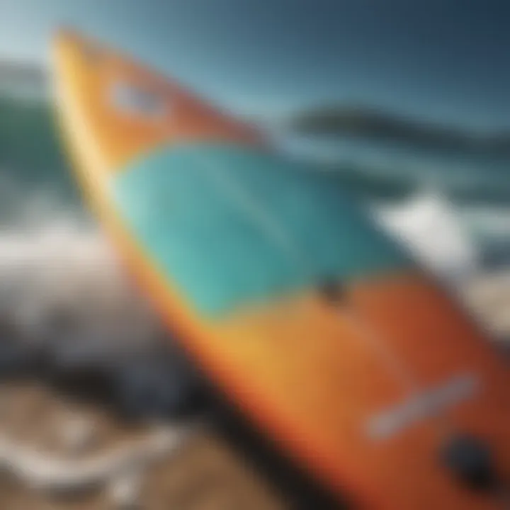 Modern surfboard showcasing advanced design and materials