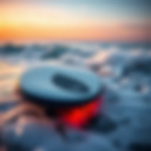 A sleek inflatable electric surfboard gliding over the waves