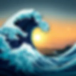 The iconic Great Wave artwork by Hokusai