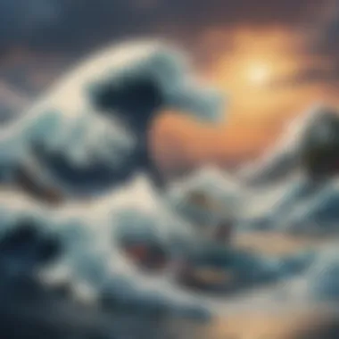 Cultural Impact of The Great Wave The cultural impact of the Great Wave reflected in modern surf culture and artistic interpretations.