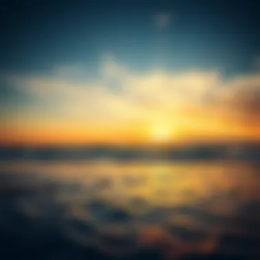 Sunset Over Calm Waters Sunset over calm ocean waters