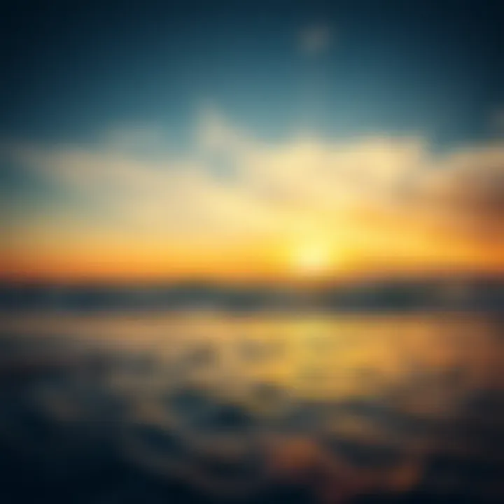 Sunset Over Calm Waters Sunset over calm ocean waters