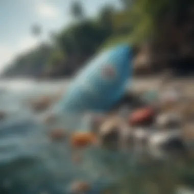 Impact of Plastic Pollution on Marine Ecosystems Marine life struggling amidst plastic debris in the water