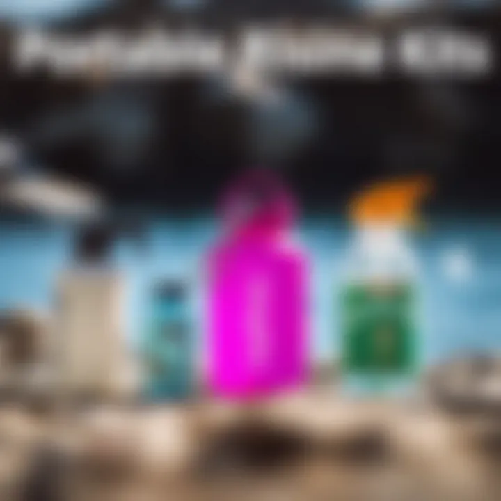 Variety of Portable Rinse Kits Different types of portable rinse kits