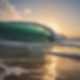 Surf conditions at Del Mar beach with waves