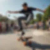 A skateboarder demonstrating the ollie technique