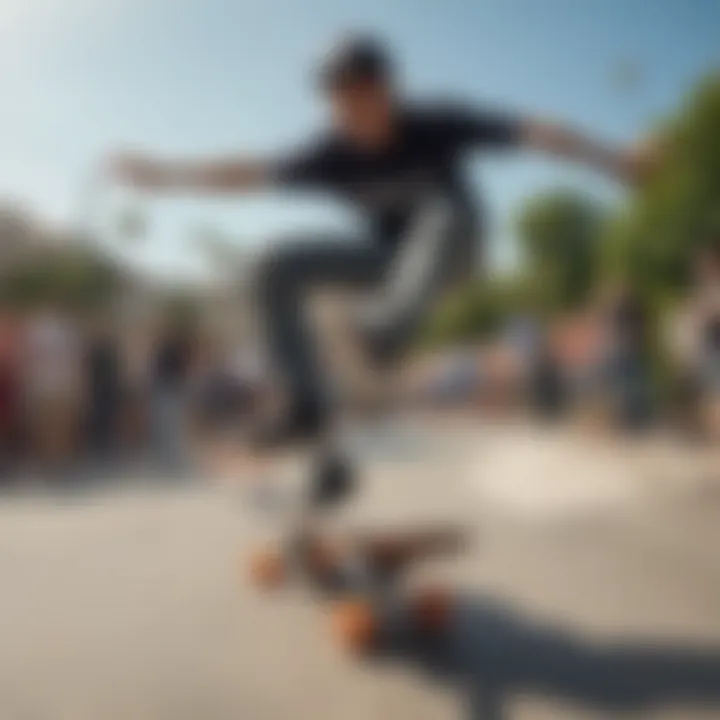 A skateboarder demonstrating the ollie technique