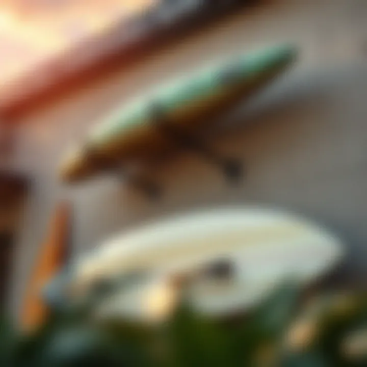 Installation Techniques for Vertical Surf Racks An installation guide showing the process of mounting a vertical surf rack on a wall.