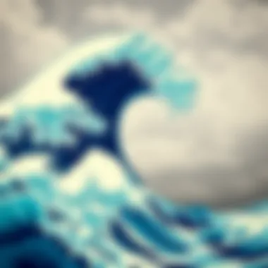 A comparison of The Great Wave and other notable woodblock prints