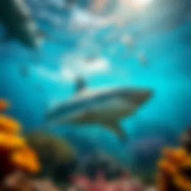 Vibrant marine ecosystem in the Gulf of Mexico.