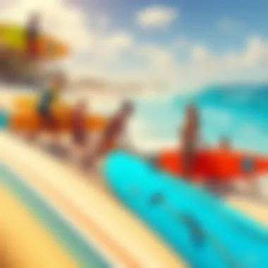 Exploring Global Surf Cultures and Their Impact A vibrant beach scene showcasing diverse surf cultures