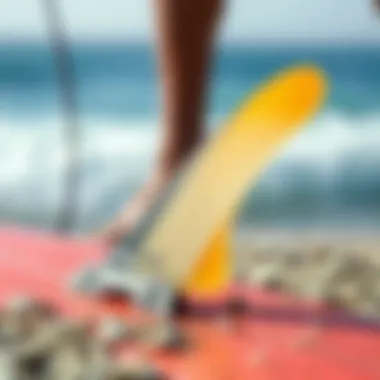 Close-up view of Tyr split fins showcasing the unique design.