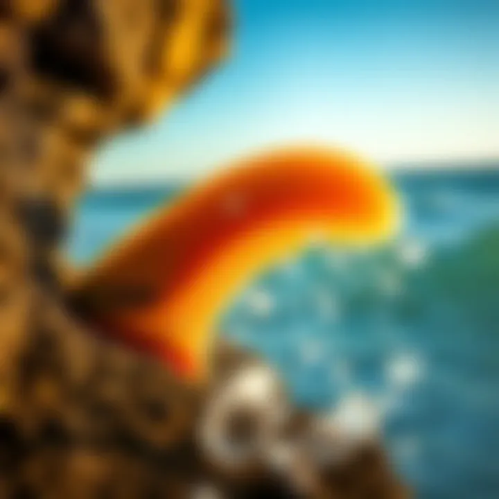 Historical evolution of surf fins with a focus on Tyr split fins.